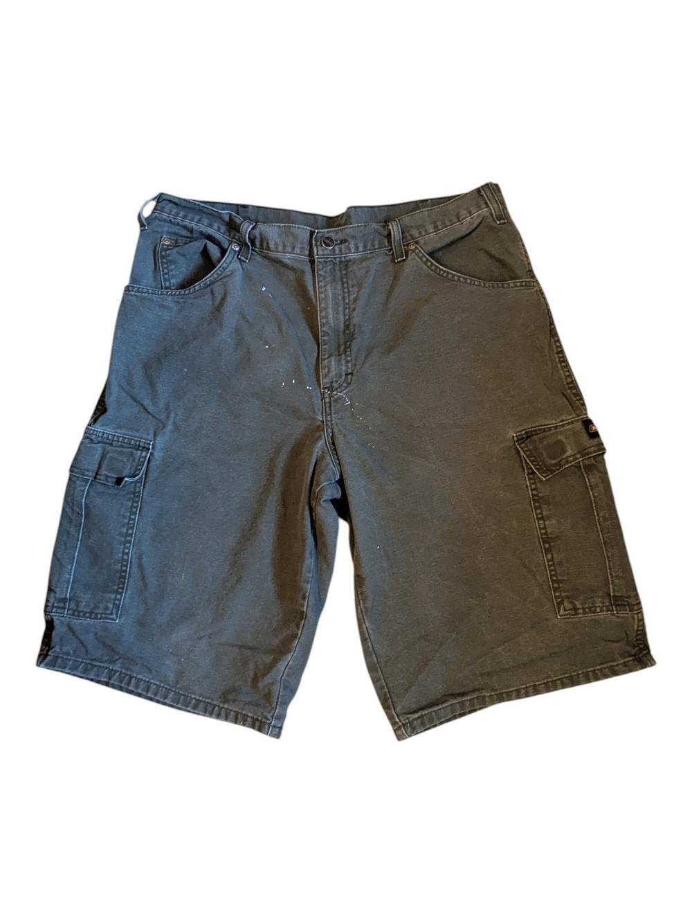 VTG Dickies Grunge Olive Green Cotton Relaxed Workwear Cargo Shorts Men's 36W